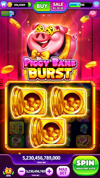Spin To Rich - Vegas Slots [MOD: безлимитные монеты и джекпоты] Screenshot 1