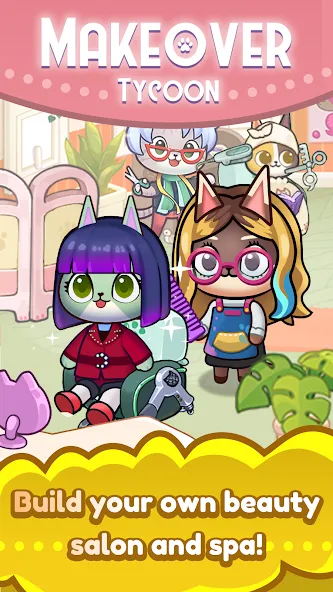 Idle Cat Makeover: Hair Salon [MOD: безлимитные деньги и всё открыто] Screenshot 4