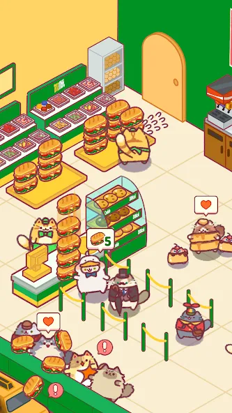 Cat Snack Bar: Cute Food Games [MOD: безлимитные деньги и ресурсы] Screenshot 2