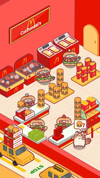 Cat Snack Bar: Cute Food Games [MOD: безлимитные деньги и ресурсы] Screenshot 4