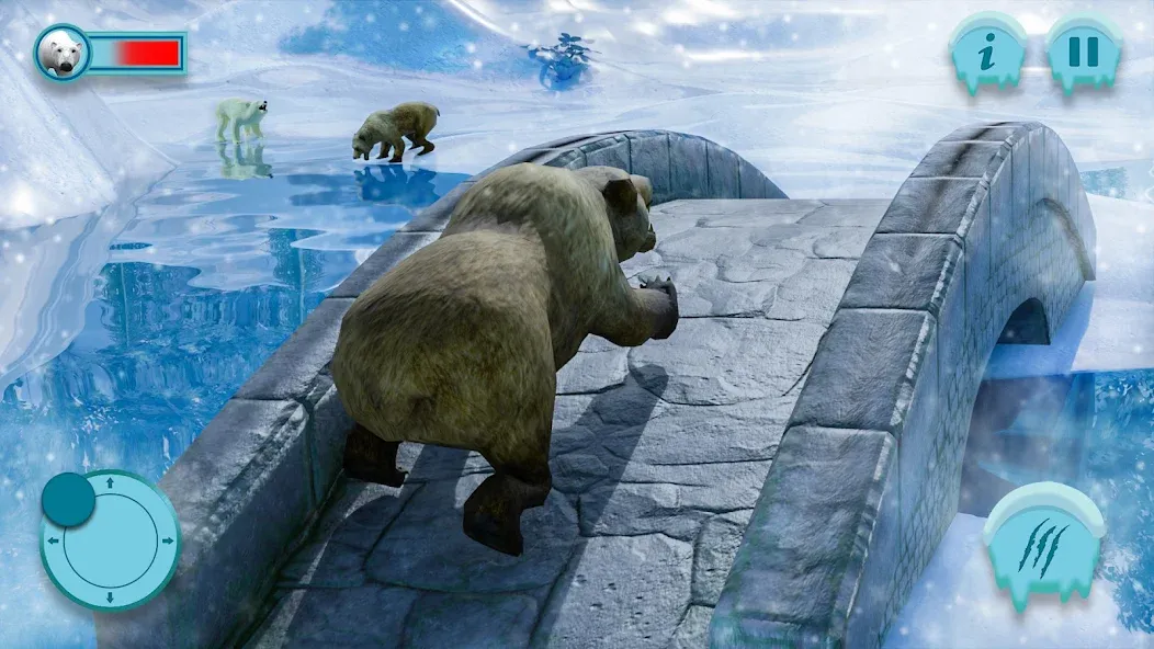 Polar Bear Family Survival [MOD: выживание полярной семьи без ограничений] Screenshot 1