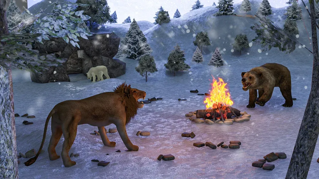Polar Bear Family Survival [MOD: выживание полярной семьи без ограничений] Screenshot 3