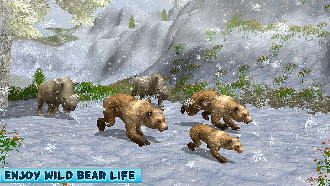 Polar Bear Family Survival [MOD: выживание полярной семьи без ограничений] Screenshot 5