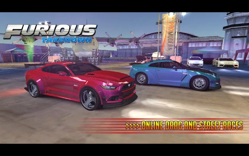 Furious: Takedown Racing [MOD: безлимитные деньги и топливо] Screenshot 2