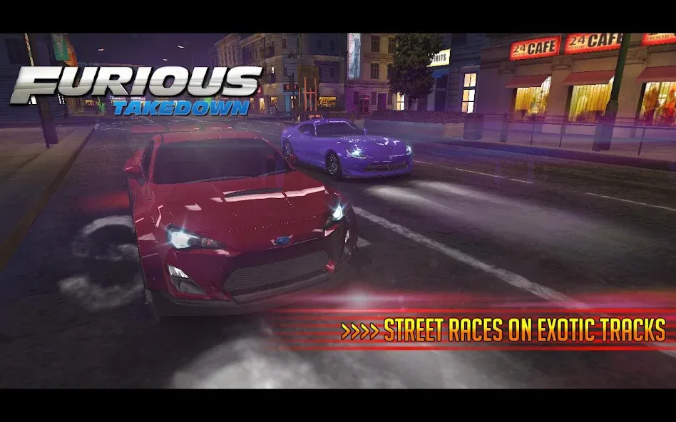 Furious: Takedown Racing [MOD: безлимитные деньги и топливо] Screenshot 5
