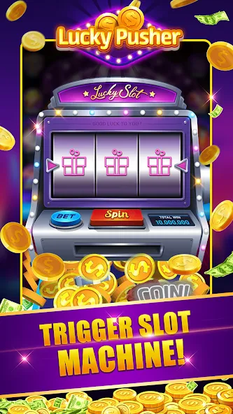 Lucky Cash Pusher Coin Games [MOD: безлимитные монеты и бонусы] Screenshot 2