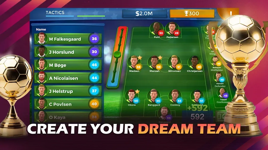 Pro 11 - Soccer Manager Game [MOD: безлимитные деньги и алмазы] Screenshot 1