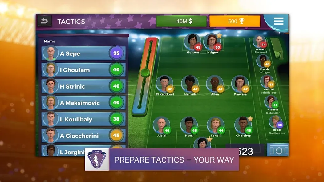 WSM - Women's Soccer Manager [MOD: безлимитные деньги и ресурсы] Screenshot 1