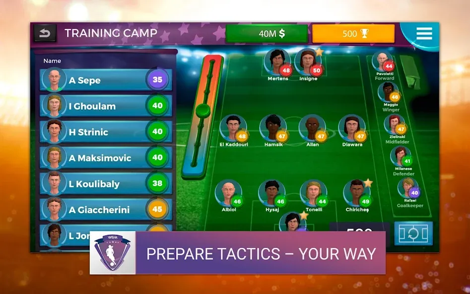 WSM - Women's Soccer Manager [MOD: безлимитные деньги и ресурсы] Screenshot 5