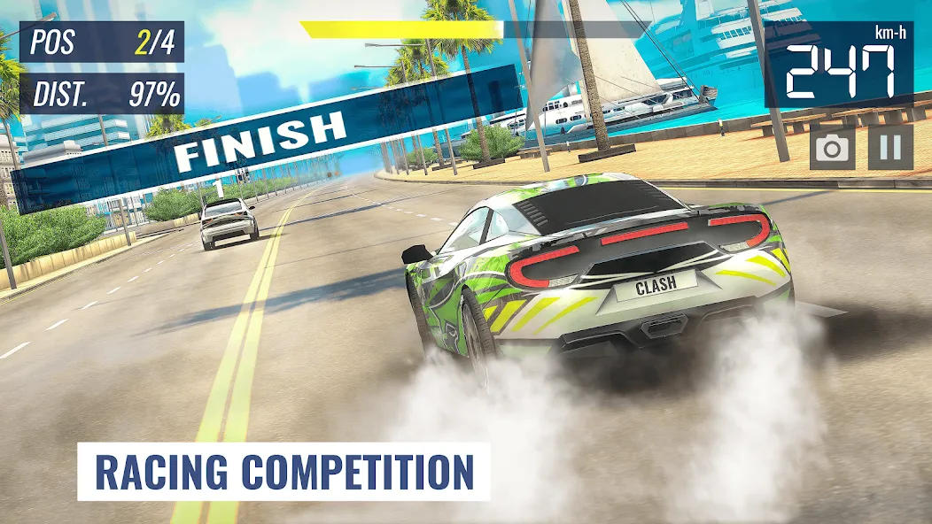 Racing Clash [MOD: безлимитные деньги и топливо] Screenshot 3