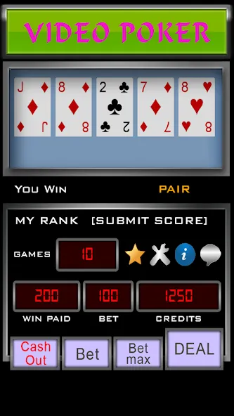 Video Poker [MOD: безлимитные деньги и открыты все режимы] Screenshot 4