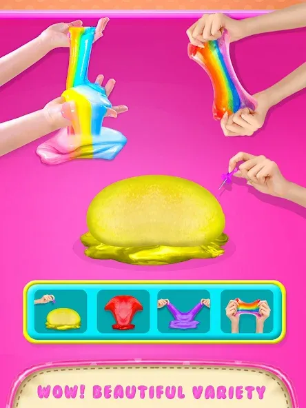 Make Fluffy Slime Maker Game [MOD: без рекламы и все слаймы открыты] Screenshot 4
