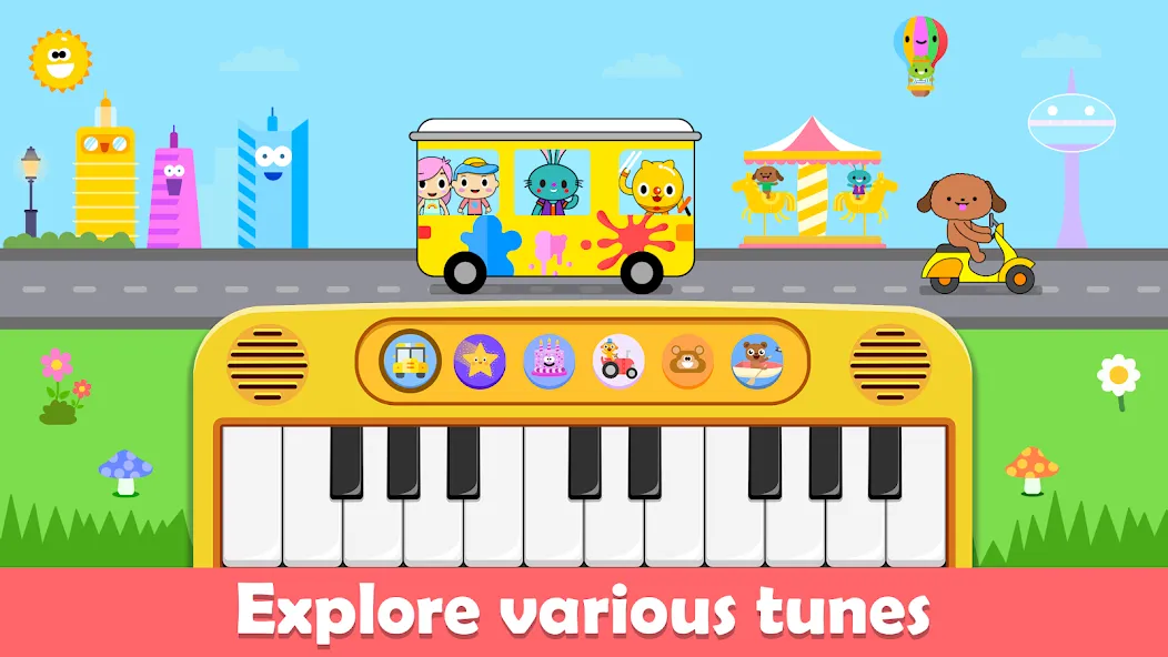 Baby Piano Kids Music Games [MOD: разблокирована вся детская музыка] Screenshot 1
