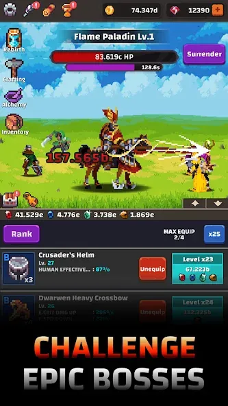 Tower Quest: Pixel Idle RPG [MOD: безлимитные ресурсы и герои] Screenshot 2