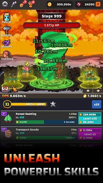 Tower Quest: Pixel Idle RPG [MOD: безлимитные ресурсы и герои] Screenshot 3