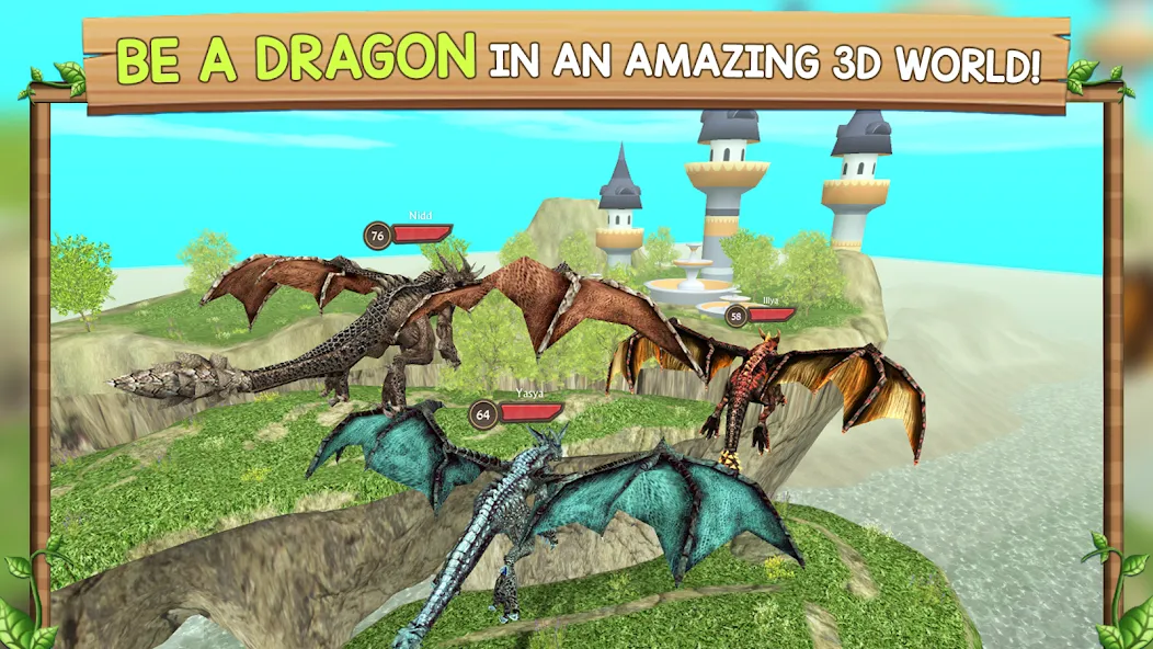 Dragon Sim Online: Be A Dragon [MOD: безлимитные деньги и мощный дракон] Screenshot 1