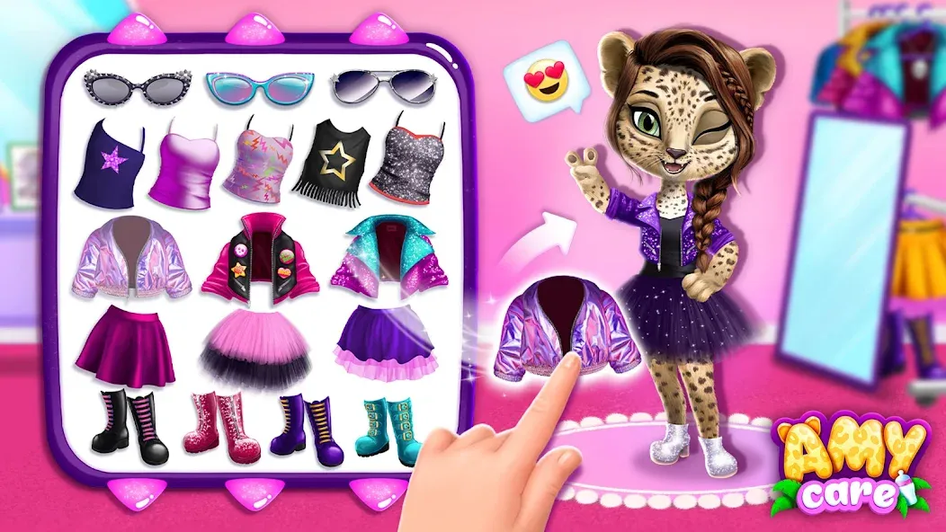 Amy Care - My Leopard Baby [MOD: безлимитные монеты и все предметы открыты] Screenshot 3