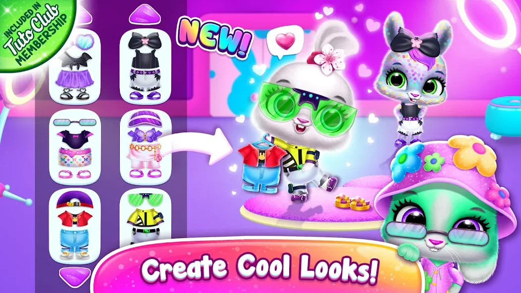 Bunnsies - Happy Pet World [MOD: безлимитные монеты и все питомцы] Screenshot 1