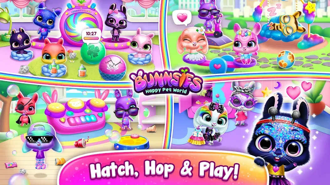 Bunnsies - Happy Pet World [MOD: безлимитные монеты и все питомцы] Screenshot 3