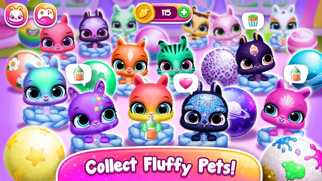 Bunnsies - Happy Pet World [MOD: безлимитные монеты и все питомцы] Screenshot 4