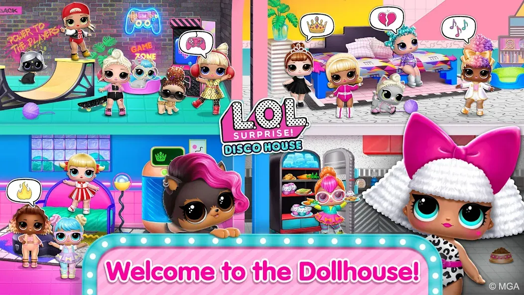 L.O.L. Surprise! Disco House [MOD: безлимитные монеты и разблокированы все комнаты] Screenshot 2