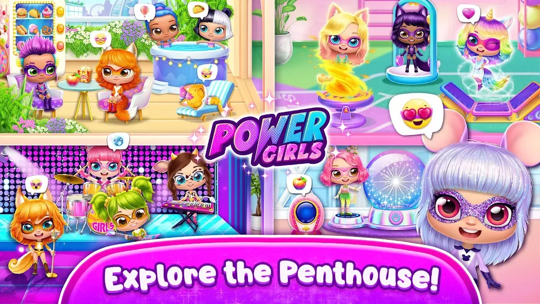 Power Girls - Fantastic Heroes [MOD: безлимитные деньги и все герои] Screenshot 3