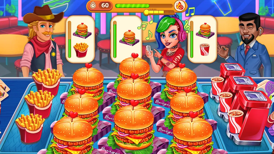 Cooking Max: Restaurant Games [MOD: безлимитные монеты и все уровни открыты] Screenshot 4