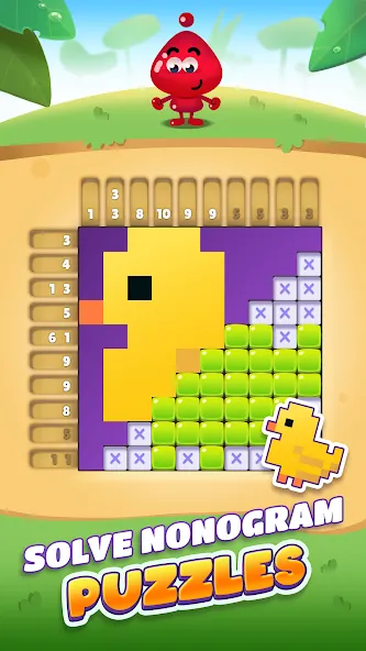Nono Crossing Picture Nonogram [MOD: подсказки и все уровни открыты] Screenshot 1