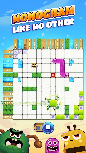 Nono Crossing Picture Nonogram [MOD: подсказки и все уровни открыты] Screenshot 2