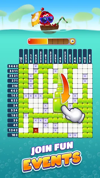 Nono Crossing Picture Nonogram [MOD: подсказки и все уровни открыты] Screenshot 5