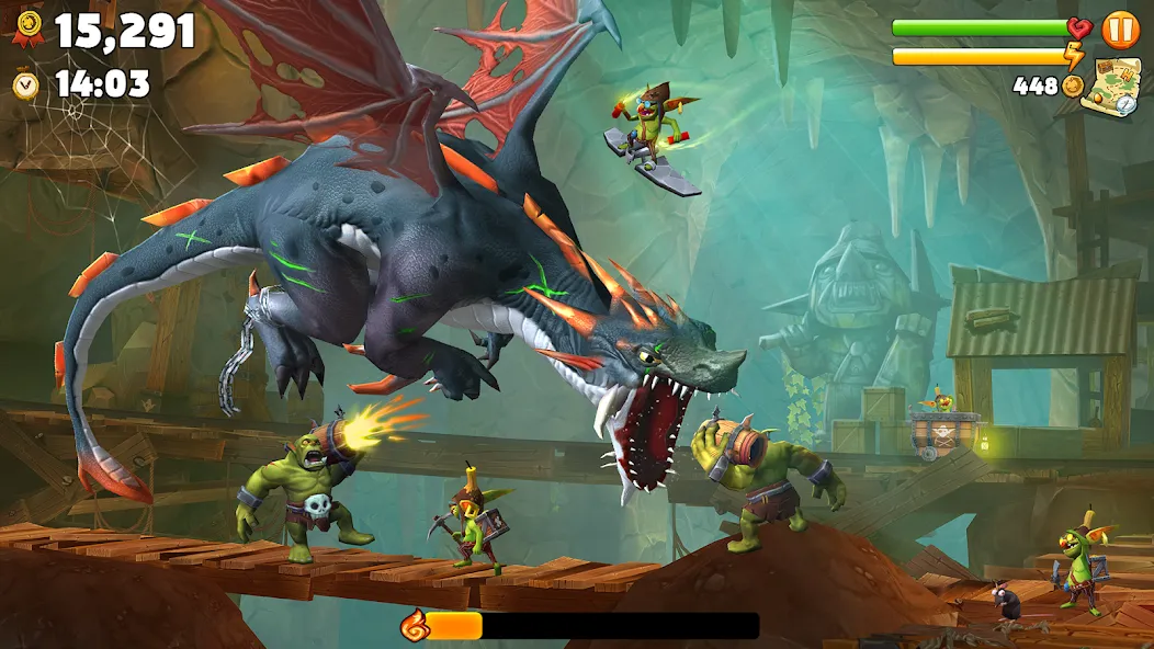Hungry Dragon [MOD: безлимитные деньги и усиленный дракон] Screenshot 2