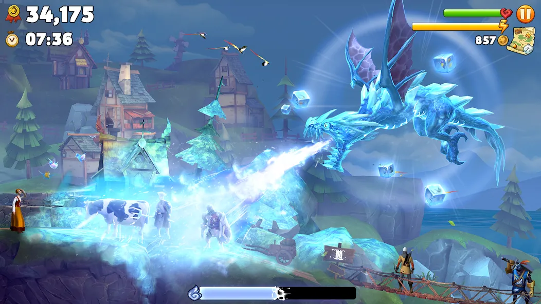 Hungry Dragon [MOD: безлимитные деньги и усиленный дракон] Screenshot 5