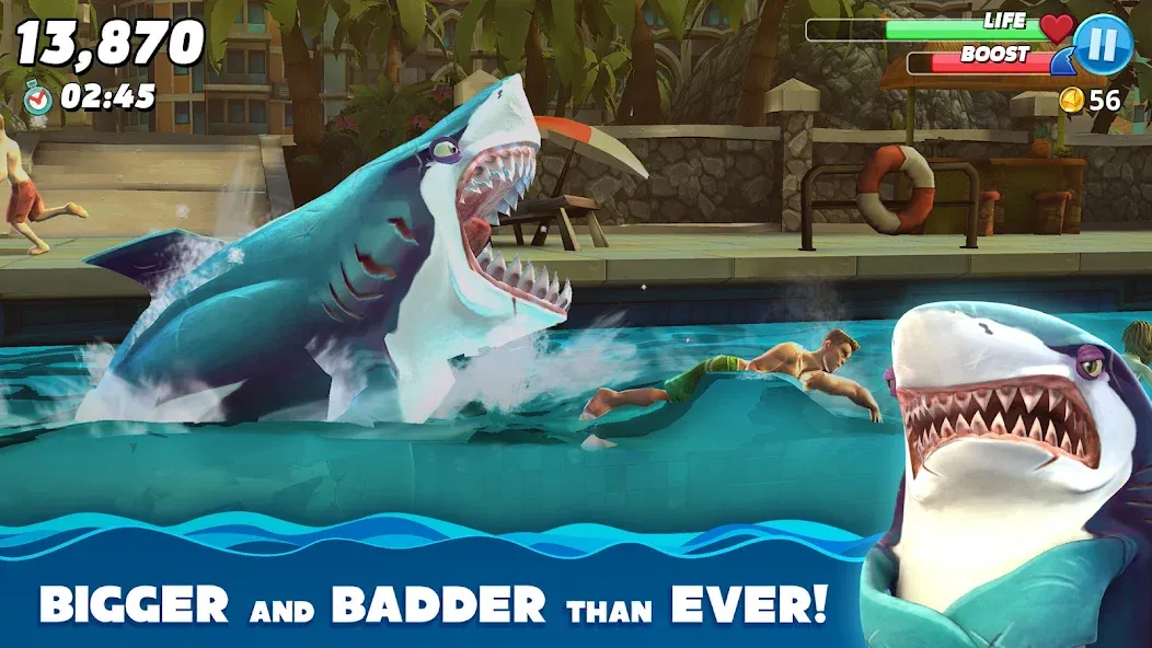 Hungry Shark World [MOD: безлимитные монеты и бриллианты] Screenshot 1
