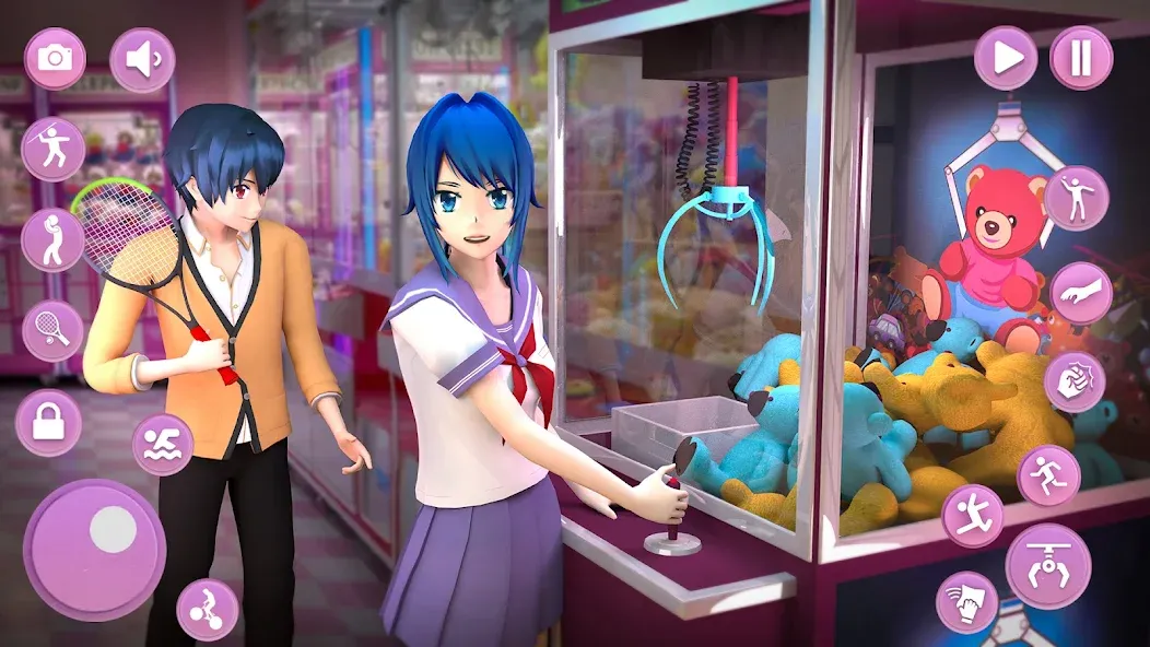 Anime School Girl Simulator 3D [MOD: безлимитные деньги и всё открыто] Screenshot 4