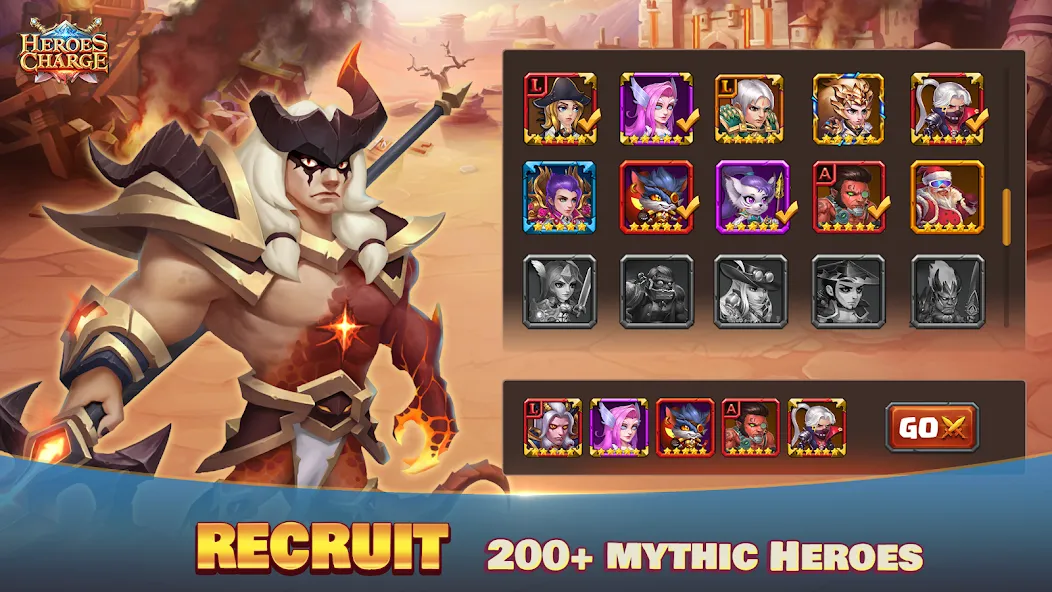 Heroes Charge [MOD: безлимитные ресурсы и усиленные герои] Screenshot 4