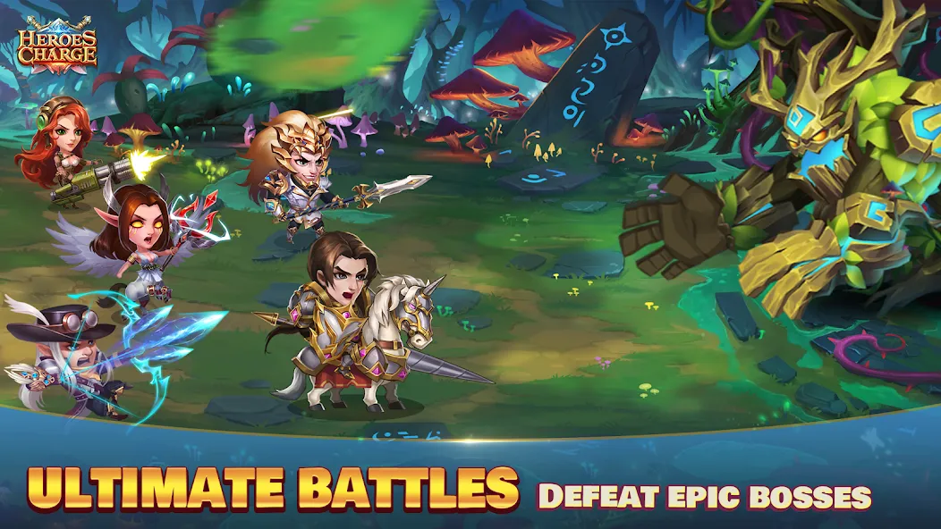 Heroes Charge [MOD: безлимитные ресурсы и усиленные герои] Screenshot 5