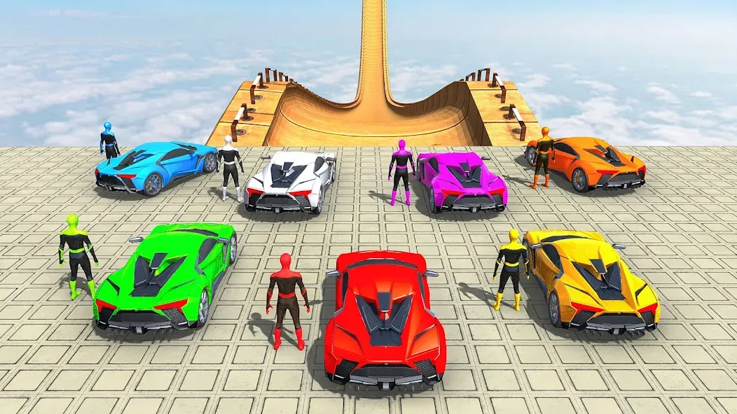 Mega Ramp Car Games Car Stunts [MOD: безлимитные деньги и все машины] Screenshot 1