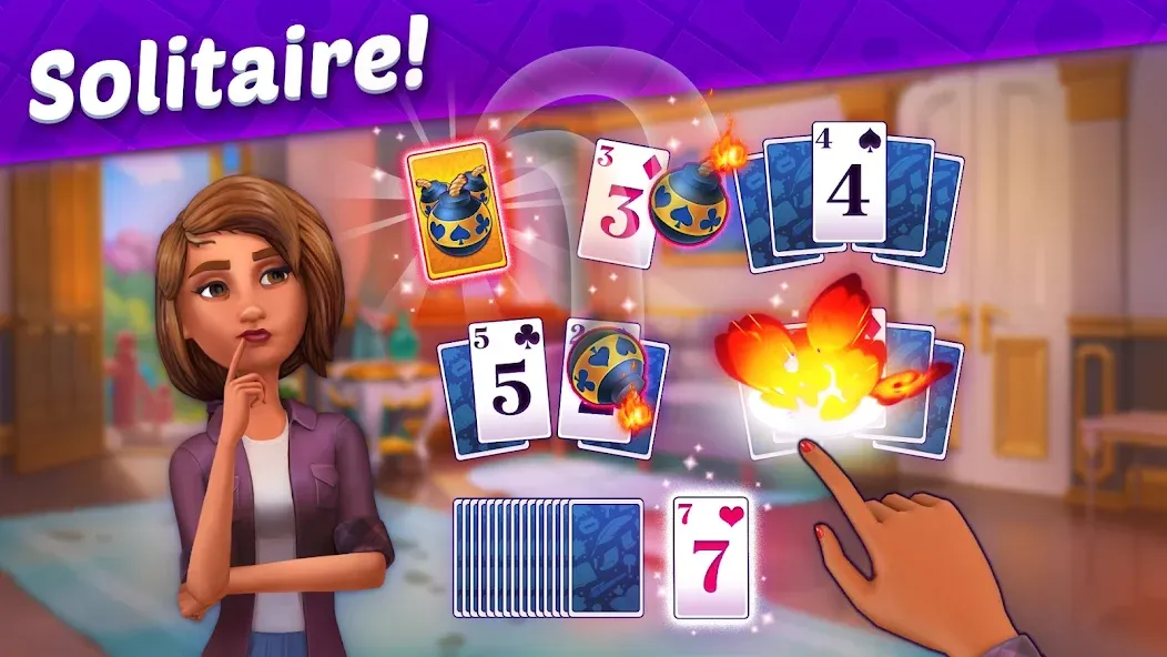 Solitaire Story - Ava's Manor [MOD: безлимитные монеты и открыты уровни] Screenshot 3