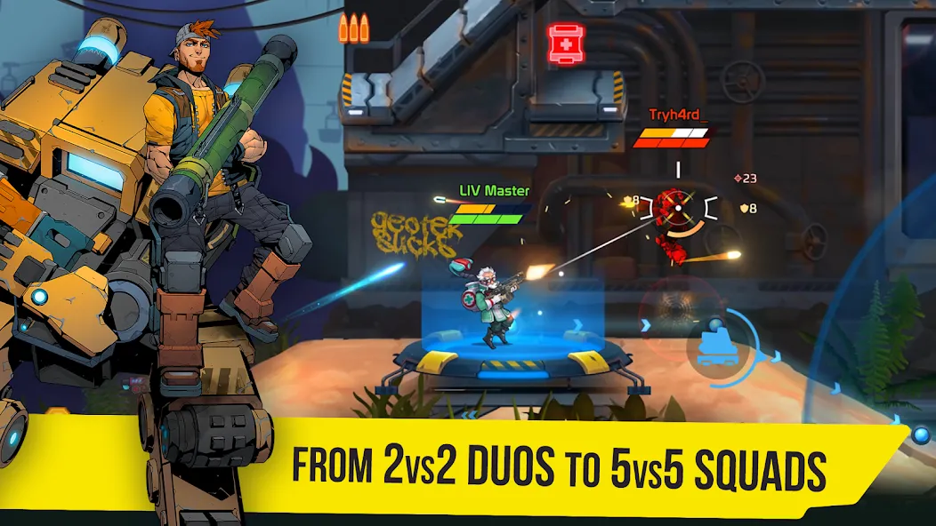 SquadBlast [MOD: безлимитные ресурсы и улучшенное оружие] Screenshot 2