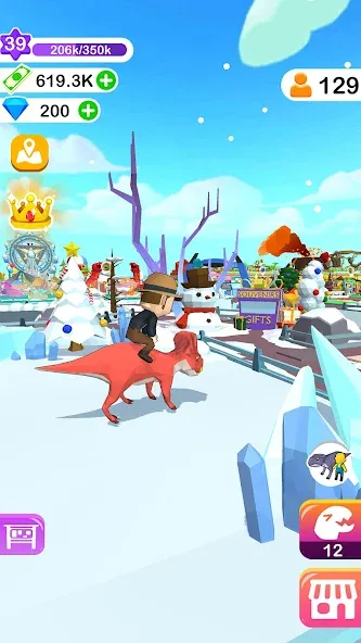 Dino Tycoon - 3D Building Game [MOD: безлимитные деньги и быстрая стройка] Screenshot 5
