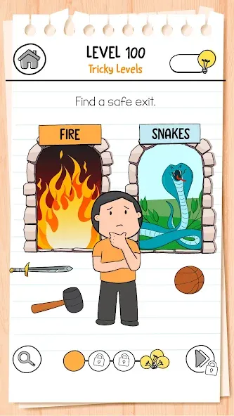 Brain Test 3: Tricky Quests [MOD: безлимитные подсказки и все уровни] Screenshot 3
