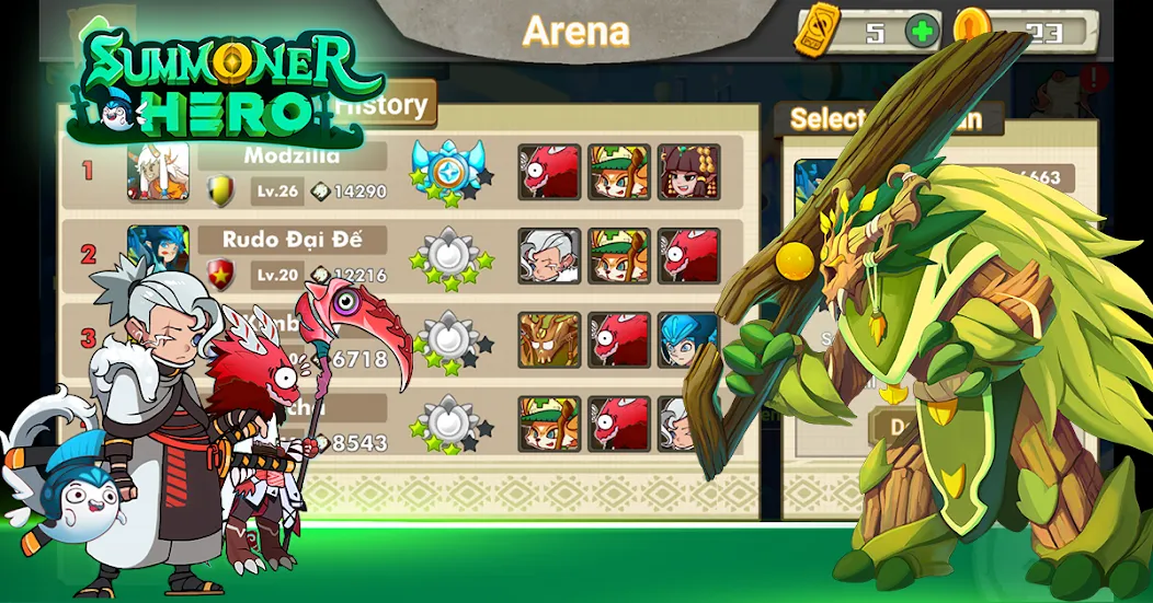 Summoner Hero: Epic Battle [MOD: много денег и все герои открыты] Screenshot 5