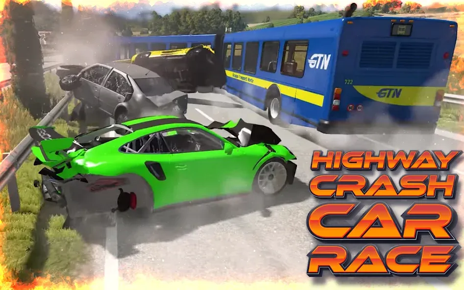 Highway Crash Car Race [MOD: безлимитные деньги и все машины] Screenshot 3