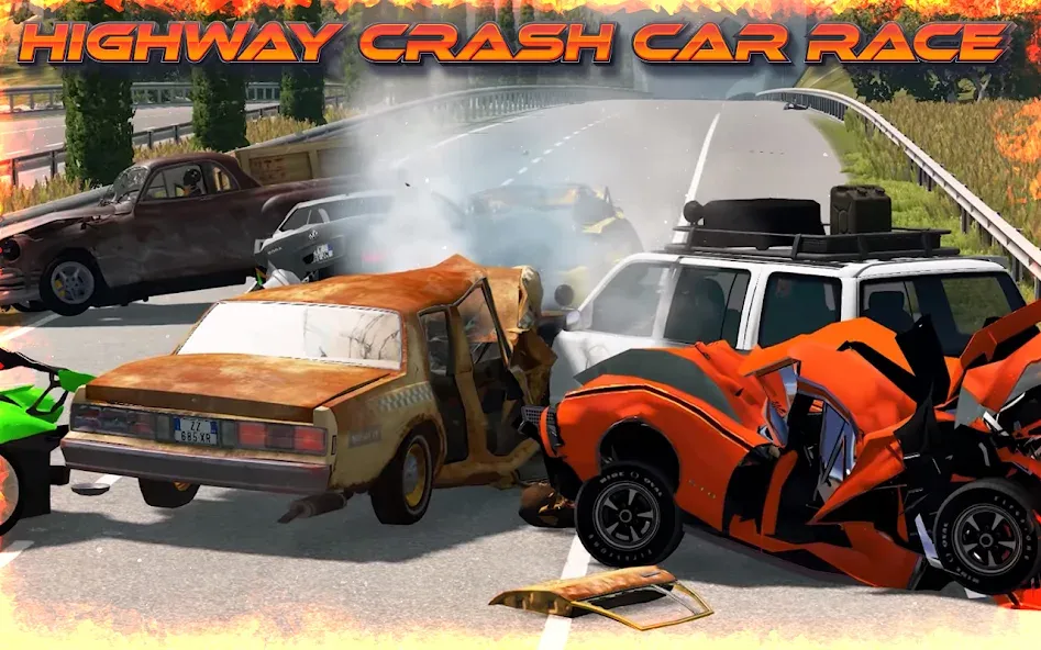 Highway Crash Car Race [MOD: безлимитные деньги и все машины] Screenshot 4