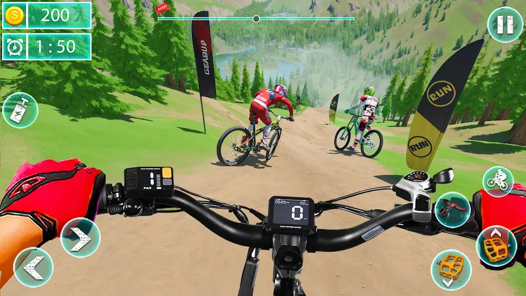 MTB Downhill: BMX Racer [MOD: безлимитные деньги и все велосипеды] Screenshot 2