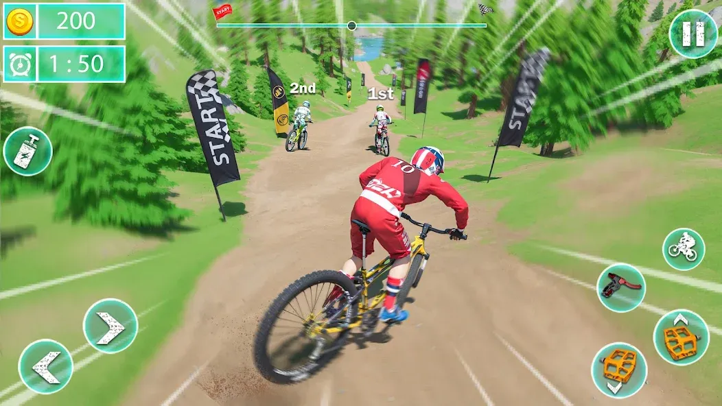 MTB Downhill: BMX Racer [MOD: безлимитные деньги и все велосипеды] Screenshot 4