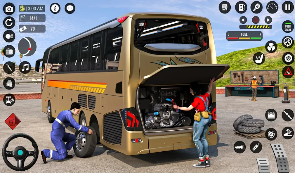 Bus Simulator 3D: Bus Games [MOD: безлимитные деньги и топливо] Screenshot 1