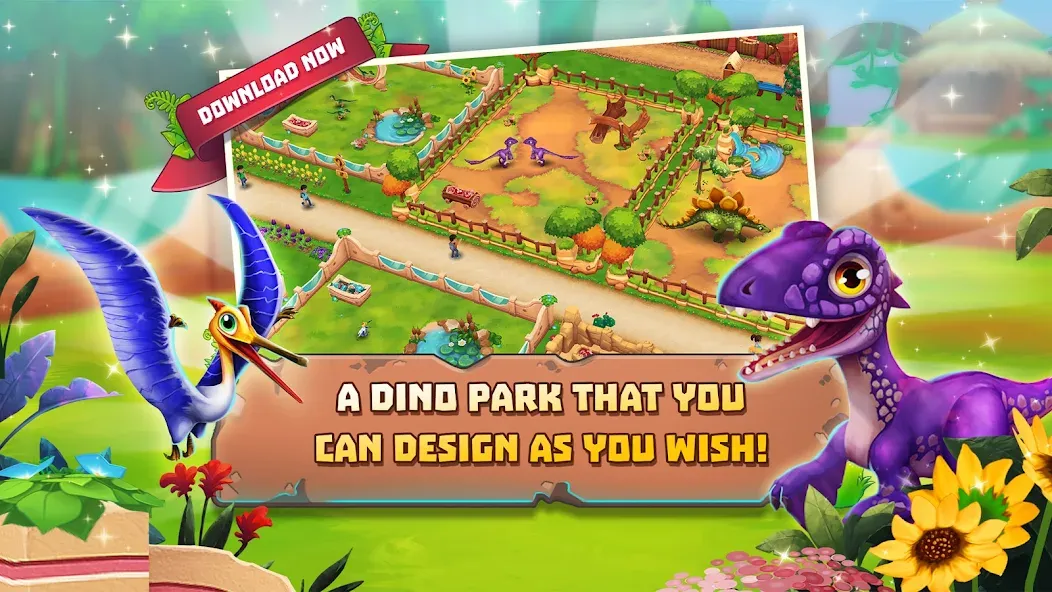 Dinosaur Park – Primeval Zoo [MOD: безлимитные деньги и ресурсы] Screenshot 1
