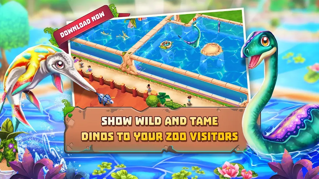 Dinosaur Park – Primeval Zoo [MOD: безлимитные деньги и ресурсы] Screenshot 2
