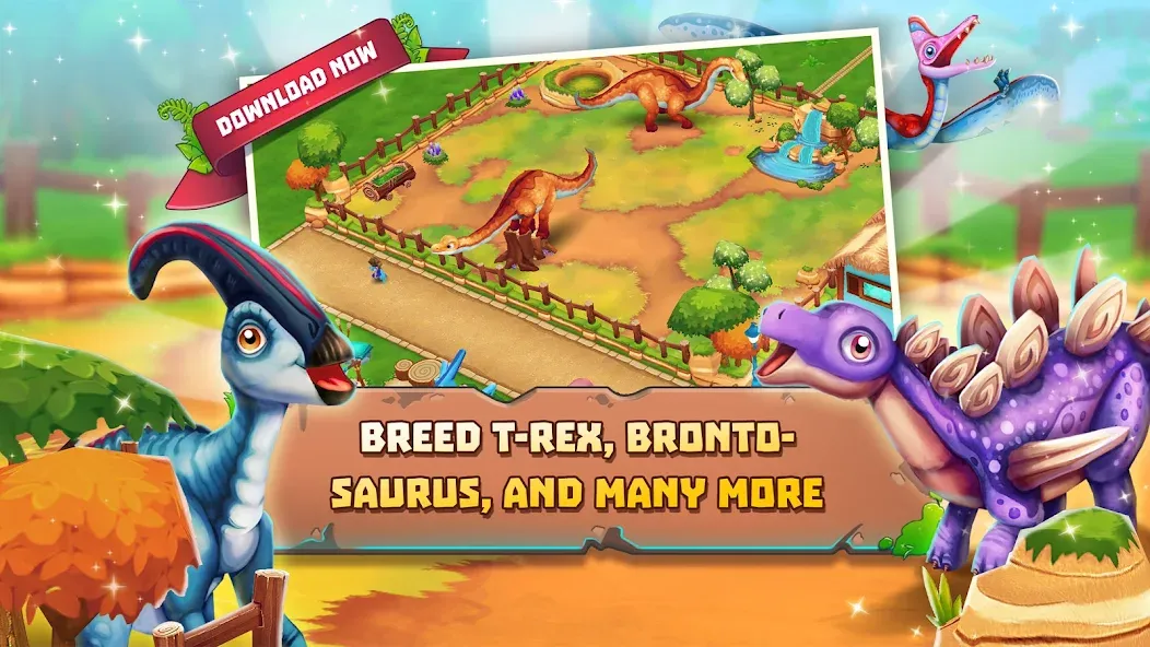 Dinosaur Park – Primeval Zoo [MOD: безлимитные деньги и ресурсы] Screenshot 3